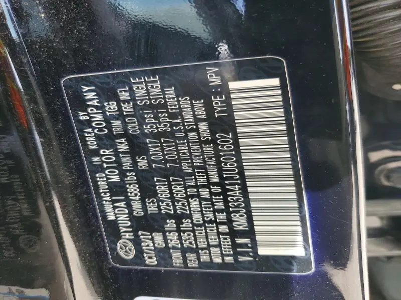 2018 HYUNDAI TUCSON SEL  