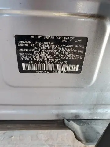 2018 SUBARU FORESTER 2.5I  