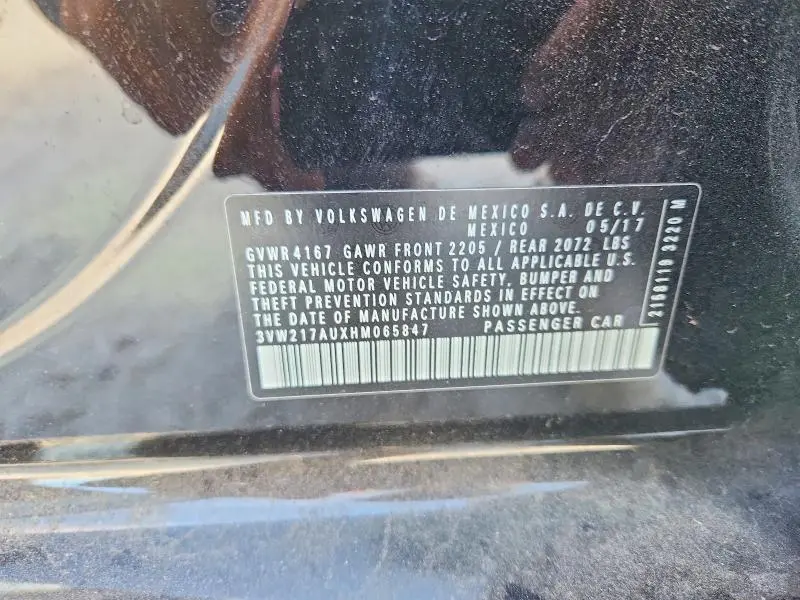 2017 VOLKSWAGEN GOLF S  