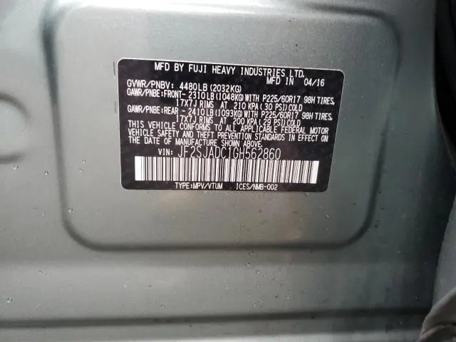 2016 SUBARU FORESTER 2.5I PREMIUM  