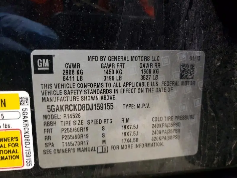 2013 BUICK ENCLAVE   