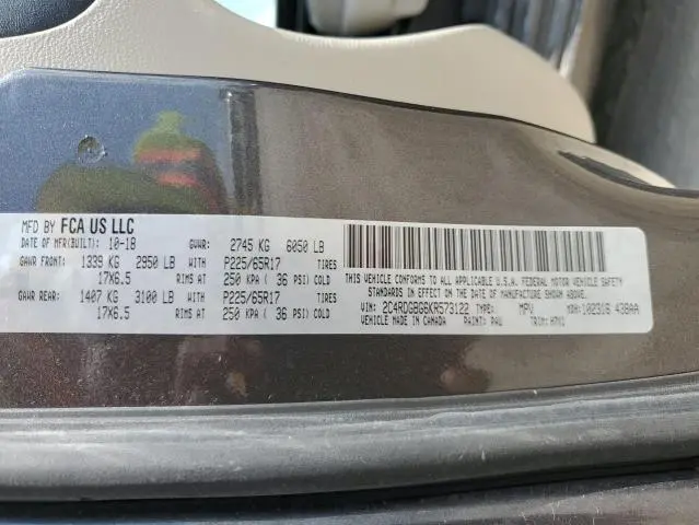 2019 DODGE GRAND CARAVAN SE  