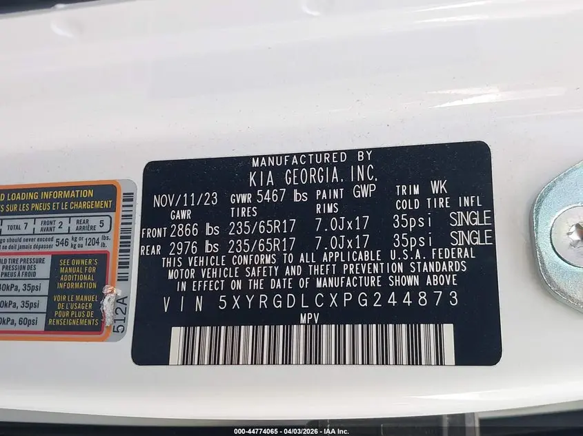 2023 KIA SORENTO LX