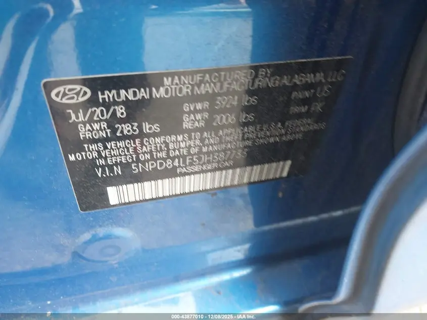 2018 HYUNDAI ELANTRA SEL