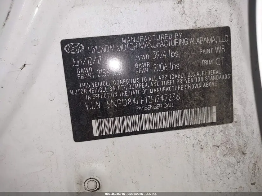 2018 HYUNDAI ELANTRA SEL