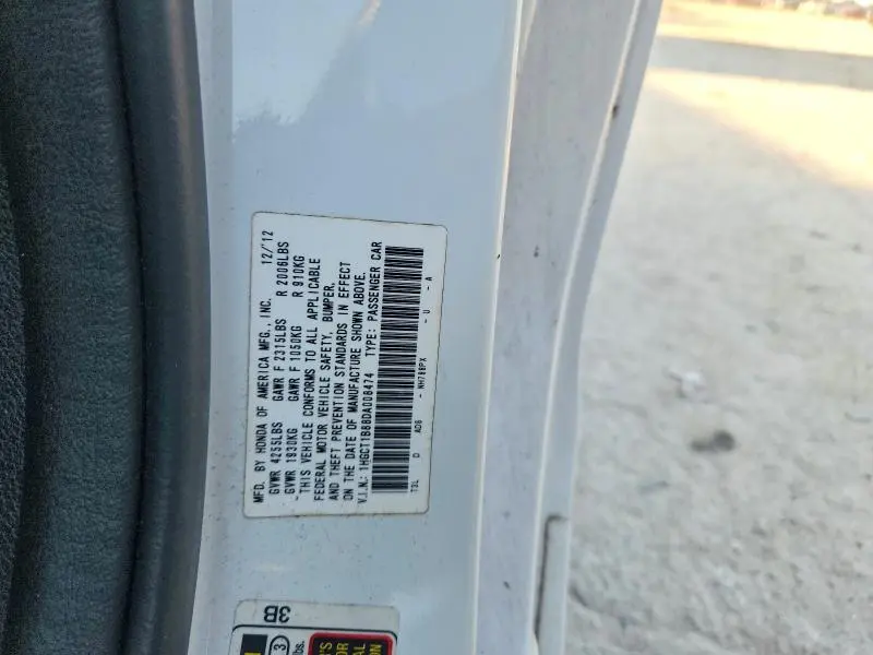 2013 HONDA ACCORD EXL  