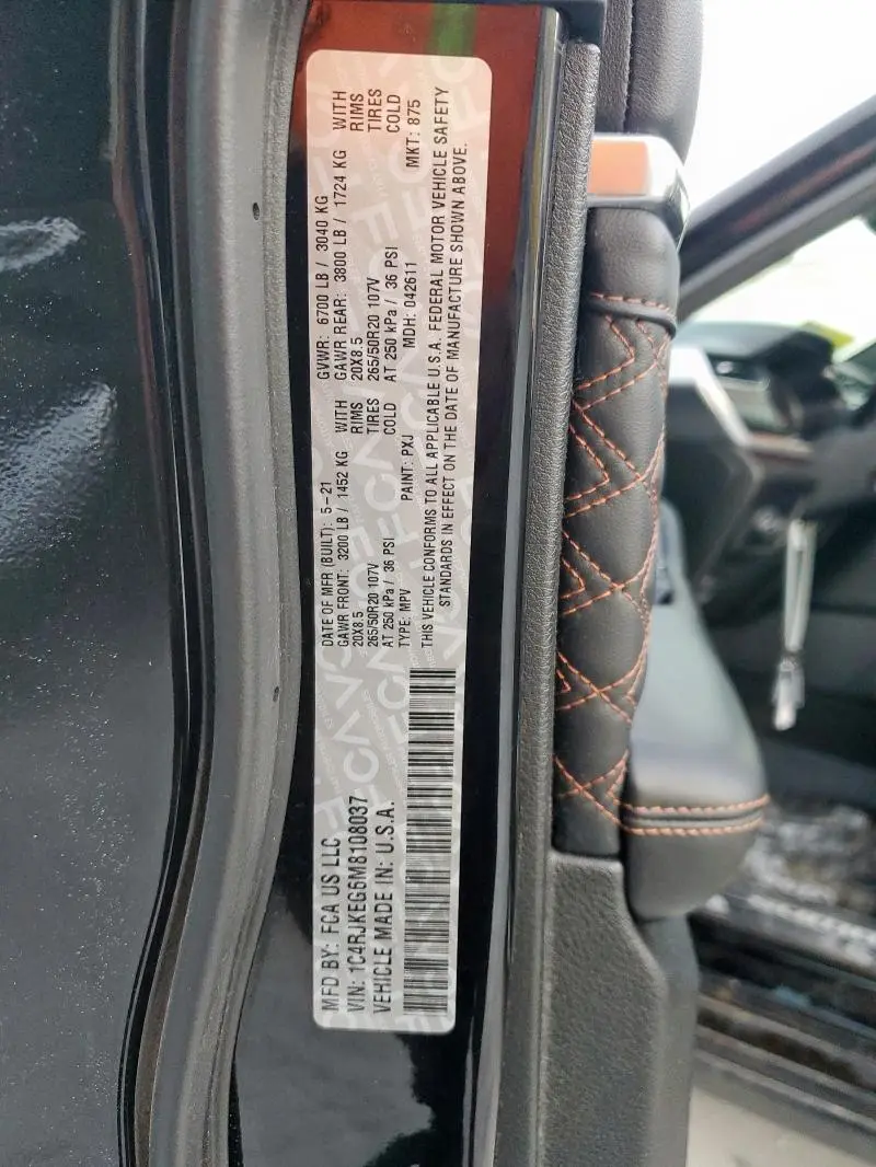 2021 JEEP GRAND CHEROKEE L SUMMIT  