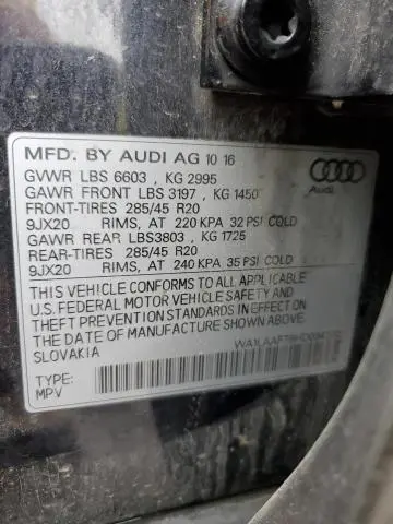 2017 AUDI Q7 PREMIUM PLUS  