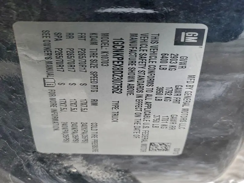 2013 CHEVROLET SILVERADO K1500  