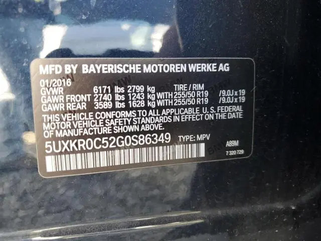 2016 BMW X5 XDRIVE35I  