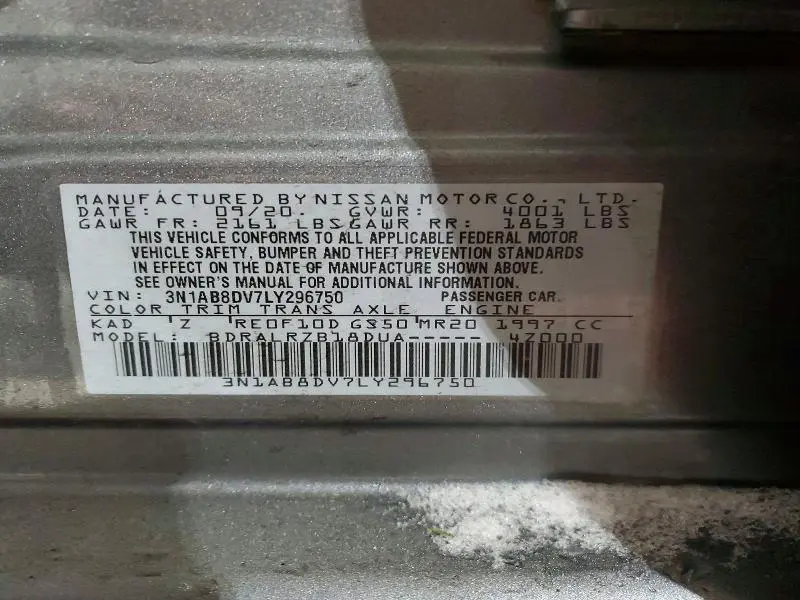 2020 NISSAN SENTRA SR  