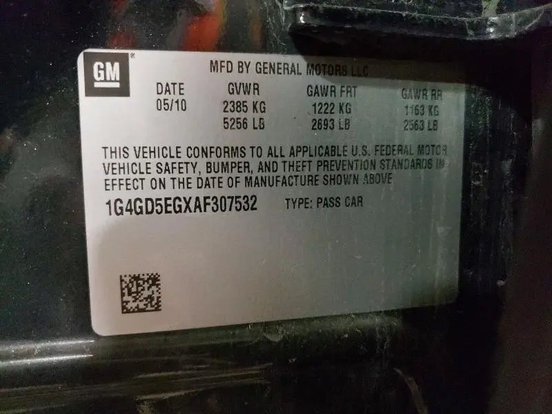 2010 BUICK LACROSSE CXL  