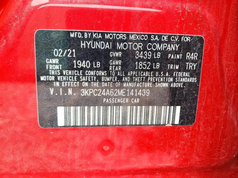 2021 HYUNDAI ACCENT SE  