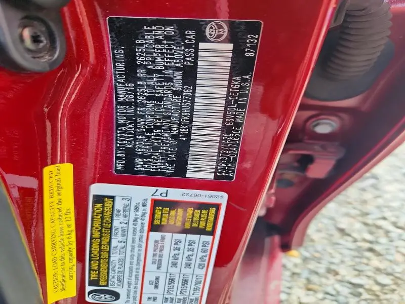 2017 TOYOTA CAMRY XLE V6  