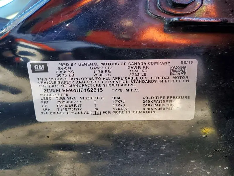 2017 CHEVROLET EQUINOX LS  