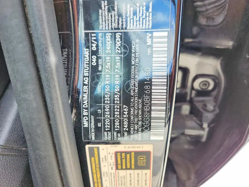 2011 MERCEDES-BENZ GLK 350 4MATIC  
