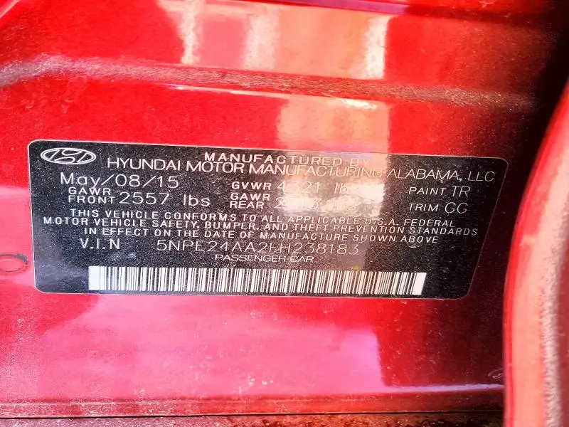 2015 HYUNDAI SONATA ECO  