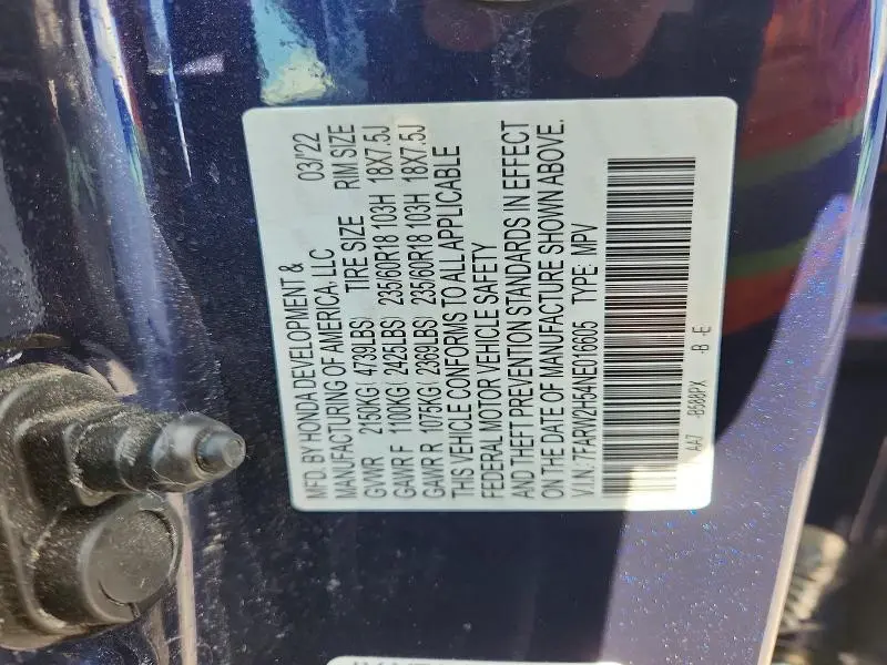 2022 HONDA CR-V EX  