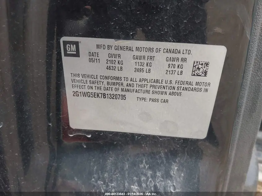 2011 CHEVROLET IMPALA LT