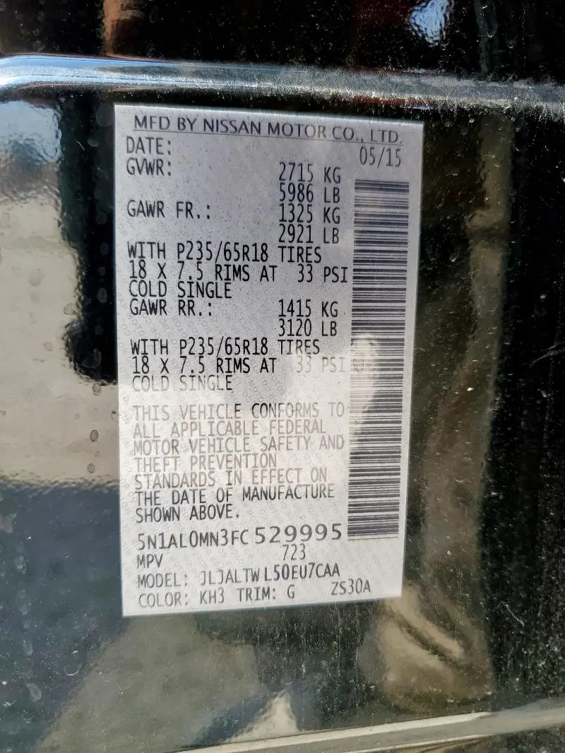 2015 INFINITI QX60   