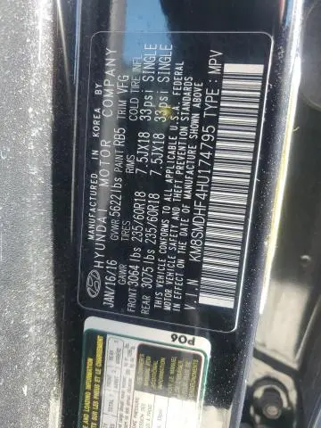 2017 HYUNDAI SANTA FE SE  