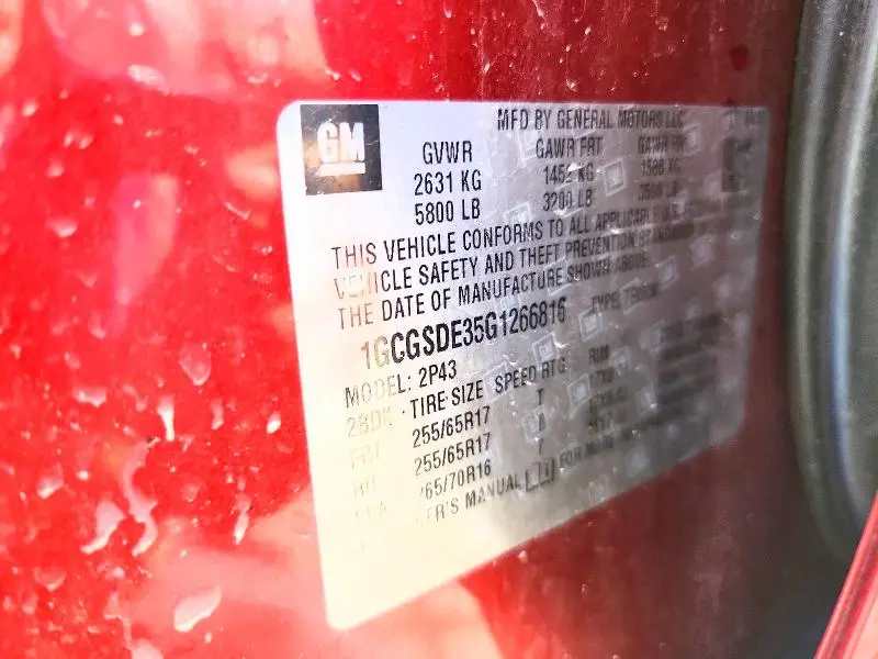 2016 CHEVROLET COLORADO Z71  