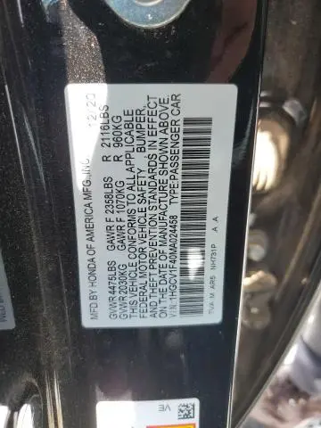 2021 HONDA ACCORD SPORT SE  