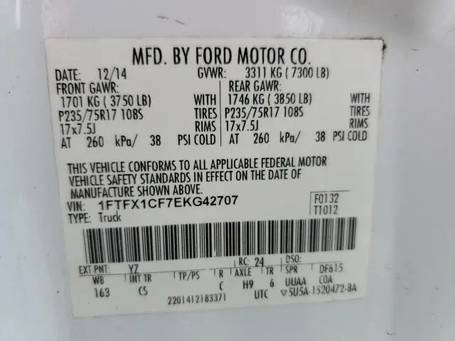 2014 FORD F150 SUPER CAB  