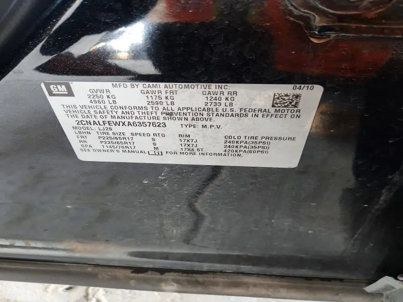 2010 CHEVROLET EQUINOX LTZ  