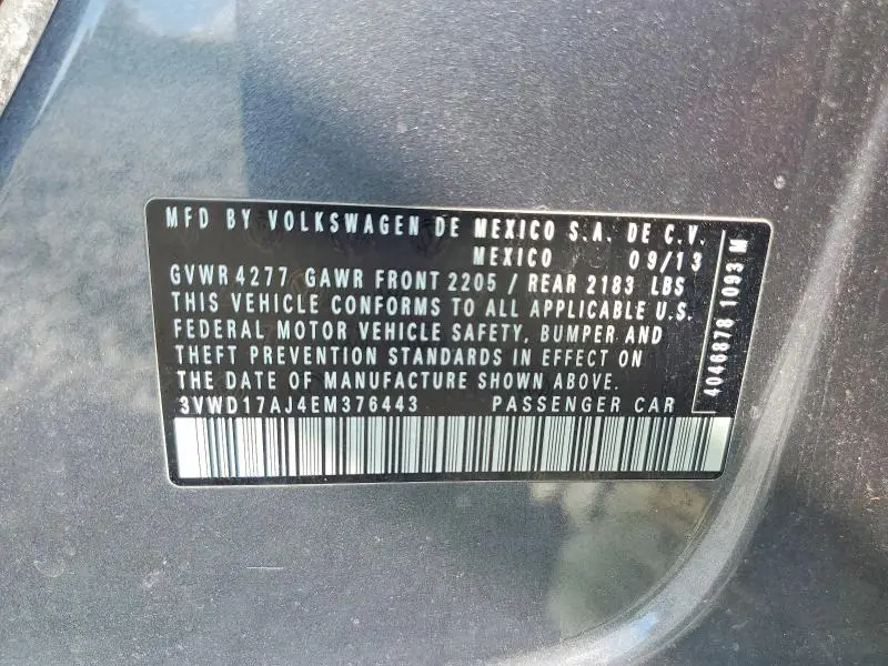 2014 VOLKSWAGEN JETTA SE  