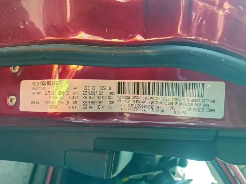 2017 JEEP CHEROKEE SPORT  