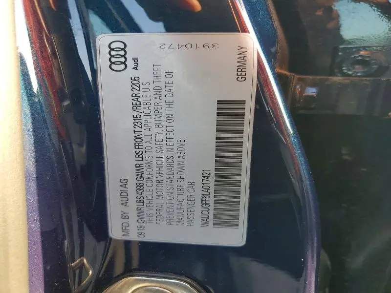 2020 AUDI A3 PREMIUM PLUS  