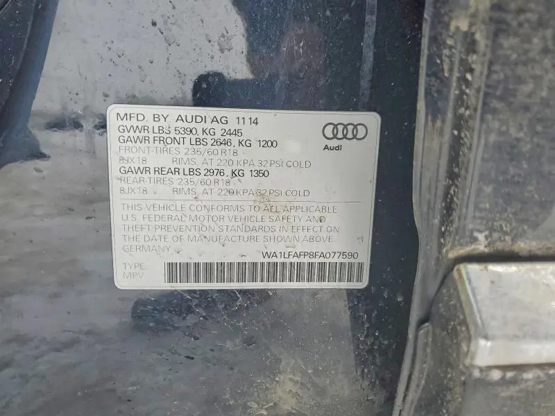 2015 AUDI Q5 PREMIUM PLUS  