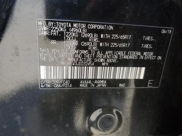 2018 TOYOTA RAV4 HV LE  