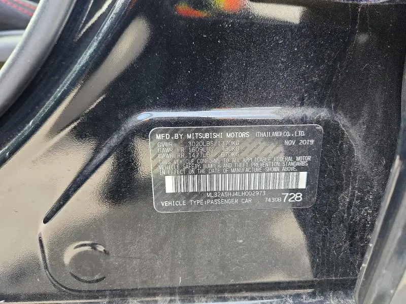 2020 MITSUBISHI MIRAGE LE  