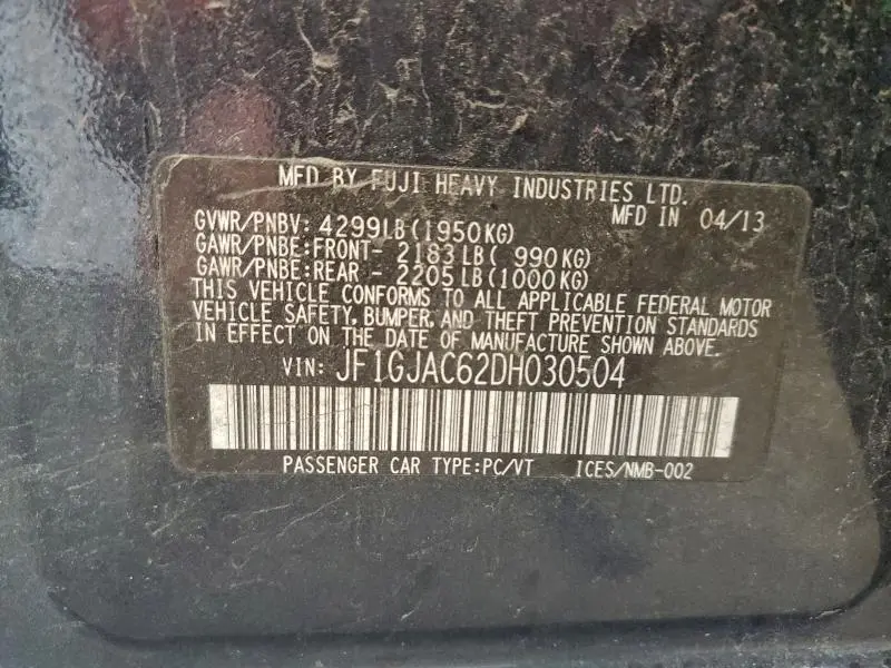 2013 SUBARU IMPREZA PREMIUM  