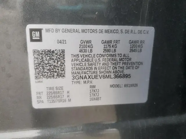 2021 CHEVROLET EQUINOX LT  