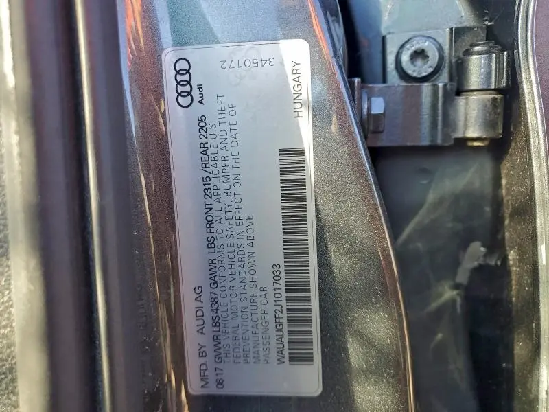 2018 AUDI A3 PREMIUM  