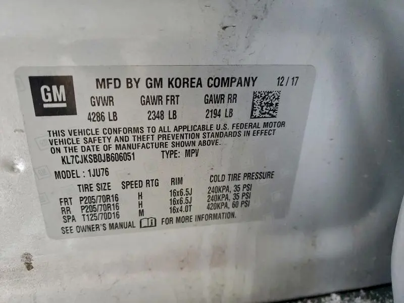 2018 CHEVROLET TRAX LS  