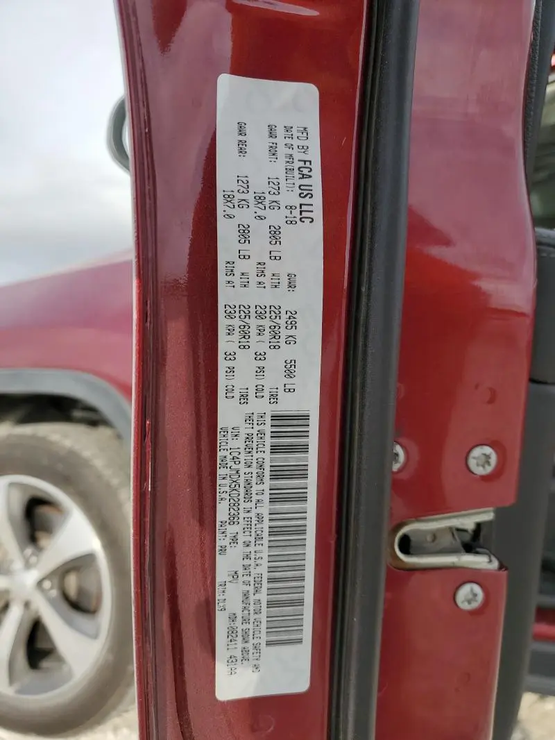 2019 JEEP CHEROKEE LIMITED  