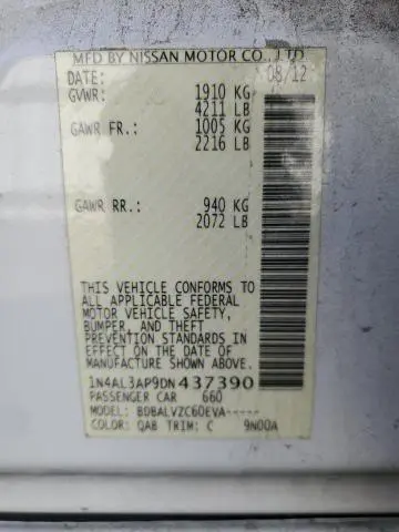 2013 NISSAN ALTIMA 2.5  