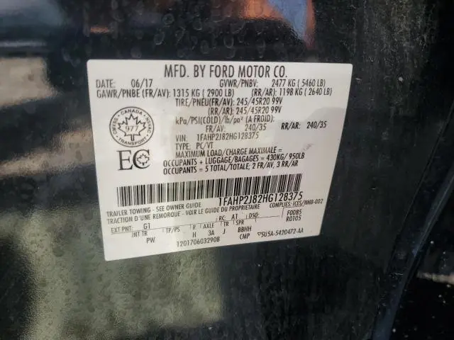 2017 FORD TAURUS LIMITED  