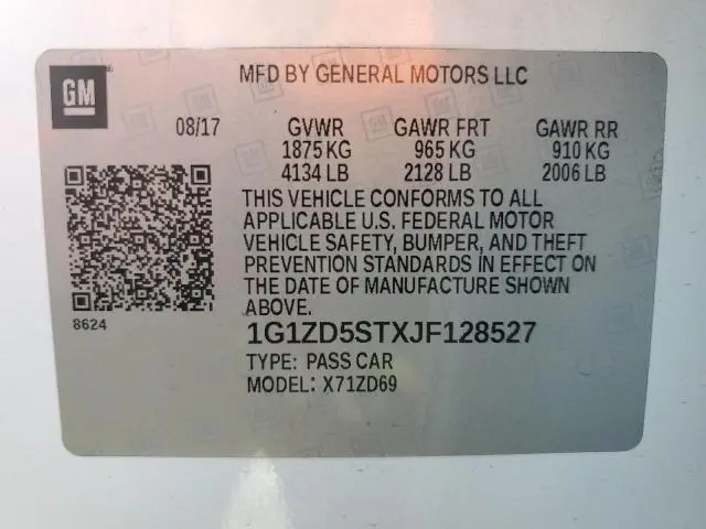 2018 CHEVROLET MALIBU LT  