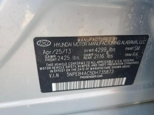 2013 HYUNDAI SONATA GLS  