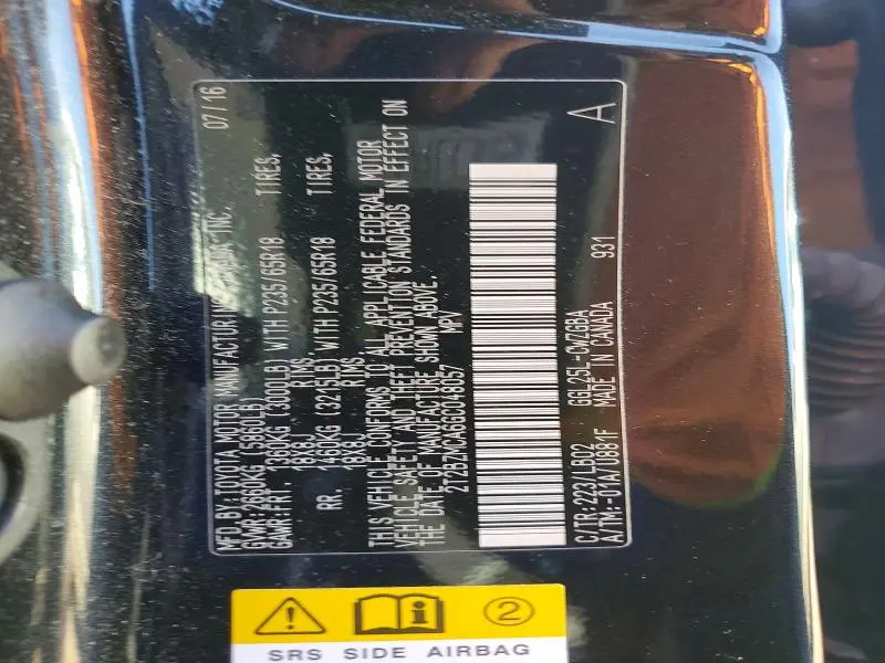 2016 LEXUS RX 350 BASE  