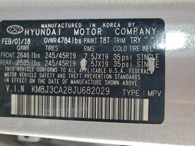 2018 HYUNDAI TUCSON VALUE  