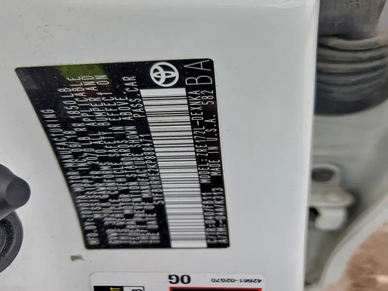 2019 TOYOTA COROLLA L  