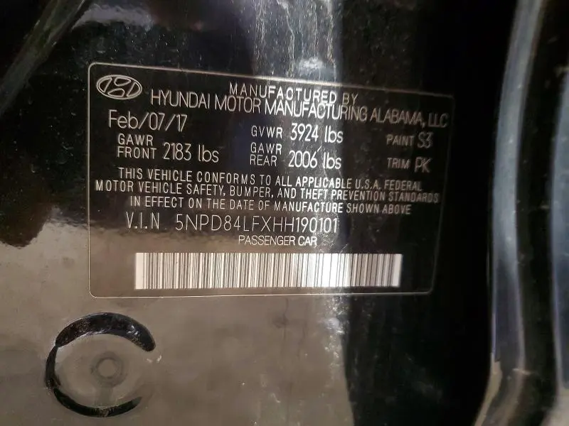2017 HYUNDAI ELANTRA SE  