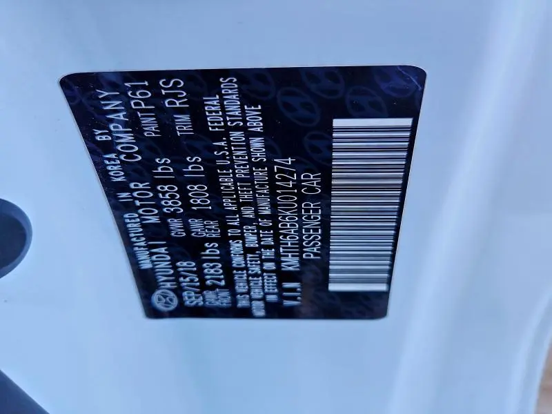 2019 HYUNDAI VELOSTER TURBO  