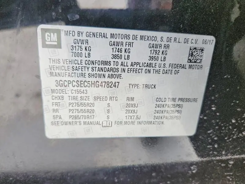 2017 CHEVROLET SILVERADO C1500 LTZ  